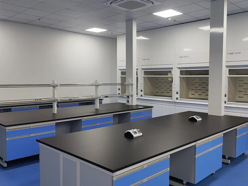 钢木实验台隐藏式走线设计实验室线缆整洁美观方案华巨升定制详解